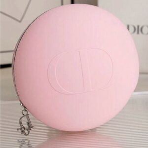 Dior Round Silicon Pink Cosmetic Pouch (NO BOX)